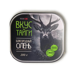 Тушёное мясо благородного оленя "Вкус тайги", 200 гр, ламистер